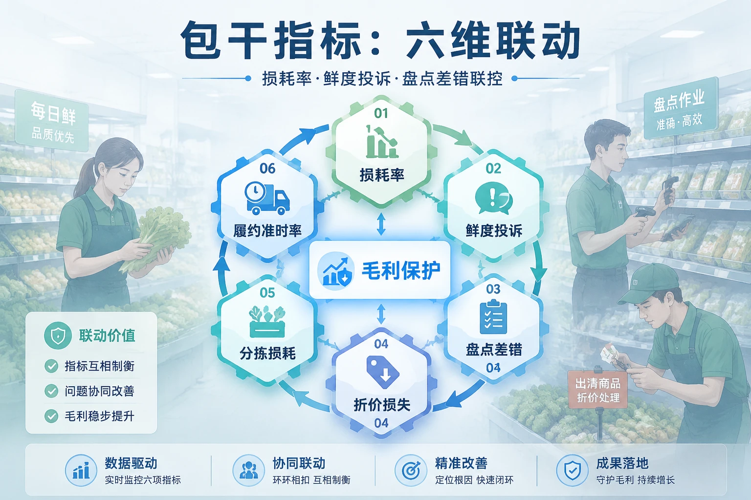 2026年连锁超市生鲜区包干考核表：损耗率、鲜度投诉与盘点差错联动扣罚
