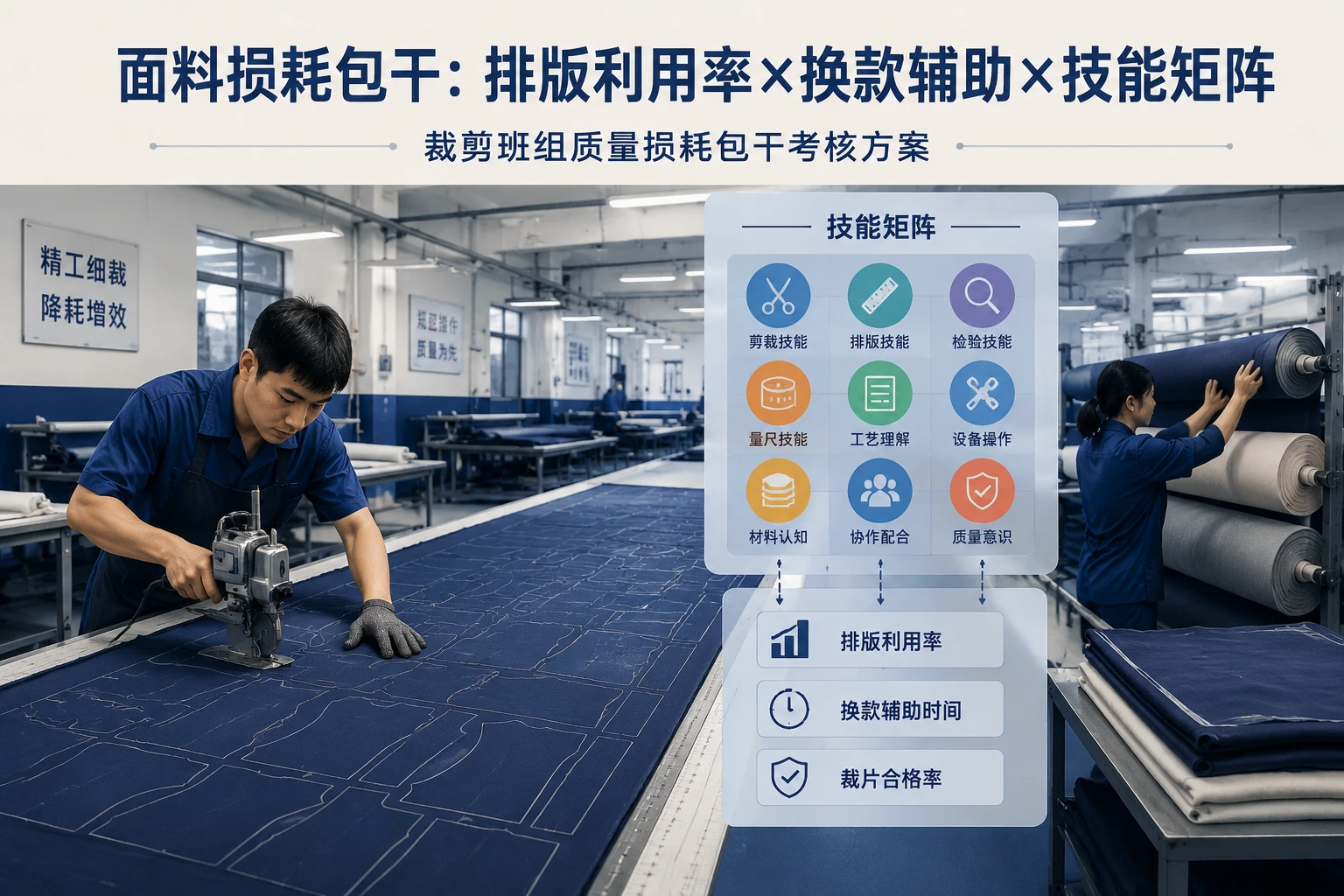 2026年服装裁剪班组面料损耗包干:排版利用率、换款辅助与技能矩阵