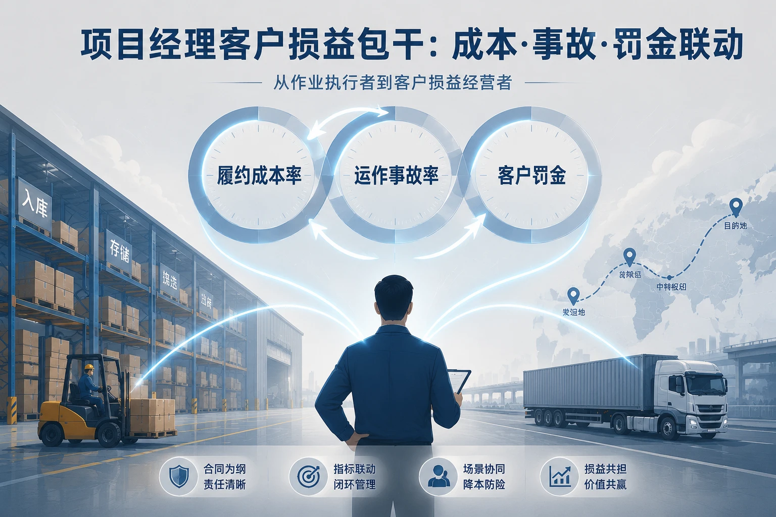 2026年合同物流项目经理客户损益包干：履约成本、事故与罚金联动