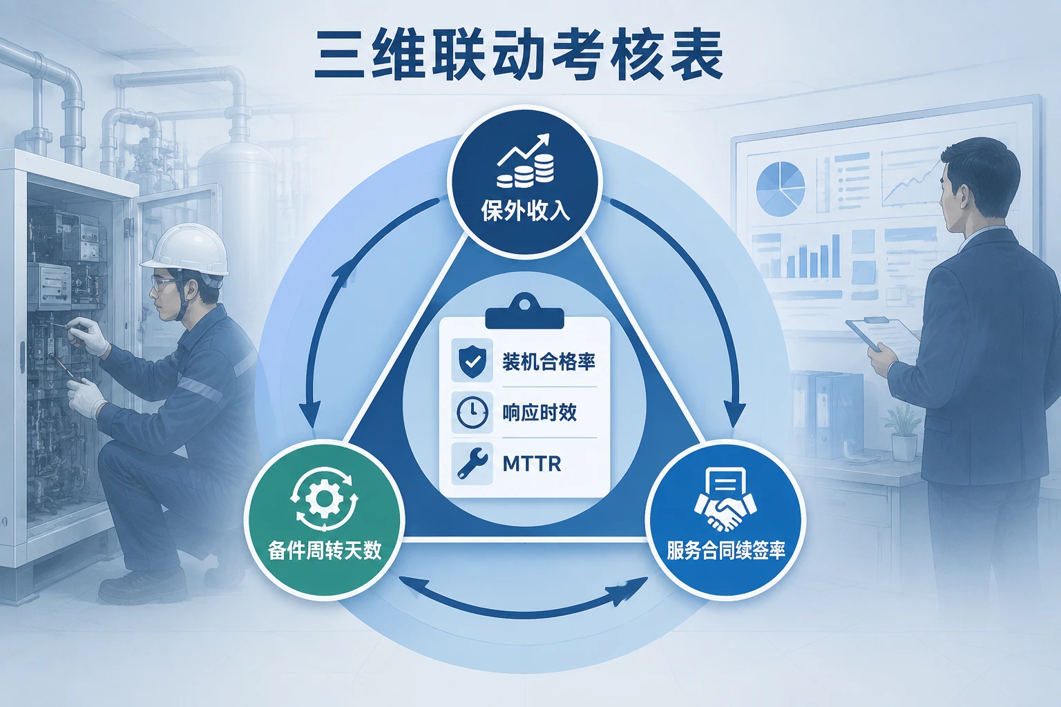 2026年IVD区域售后主管利润包干方案：保外收入、备件周转天数与续签率考核