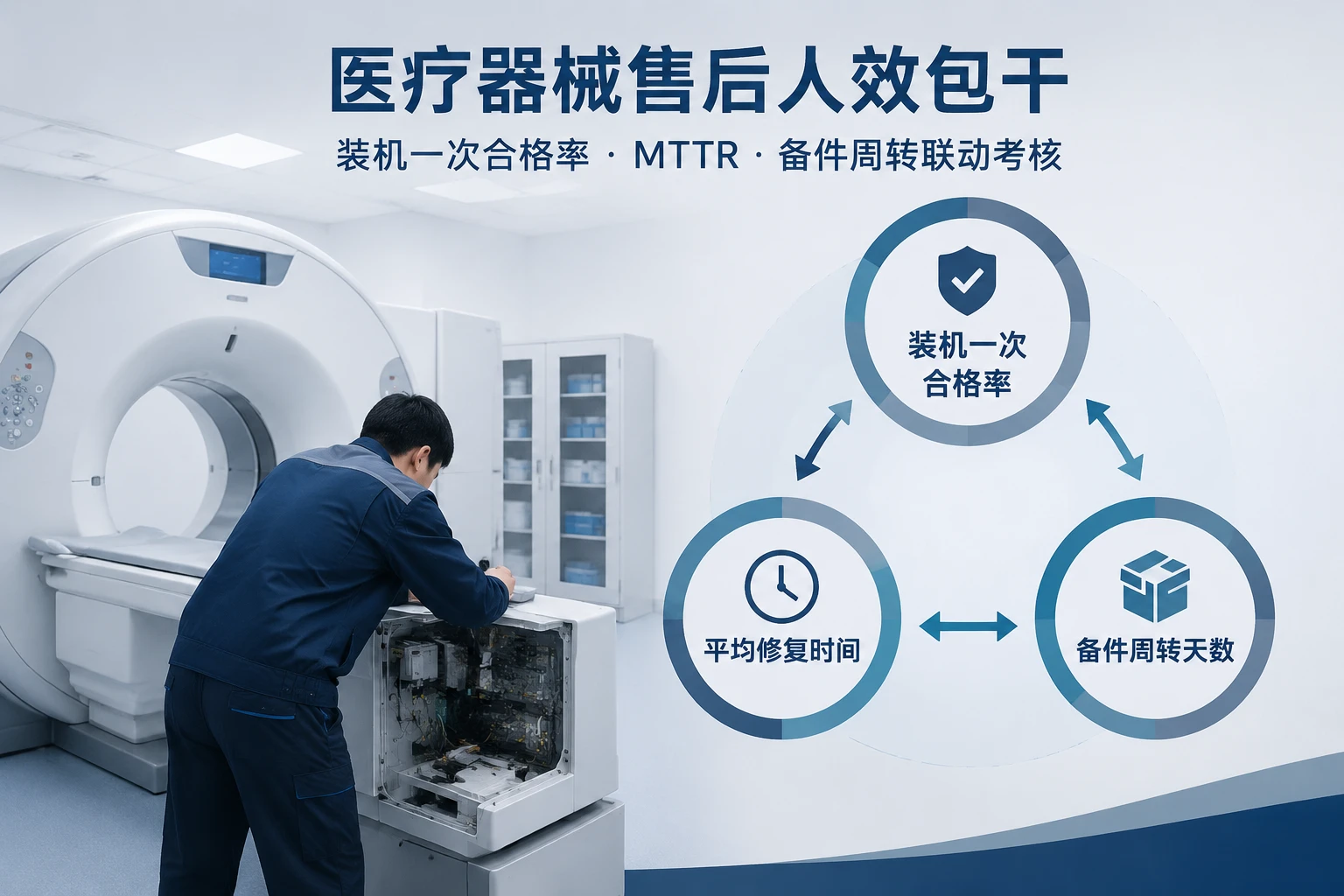 医疗器械售后人效包干:装机一次合格率、MTTR与备件周转联动考核