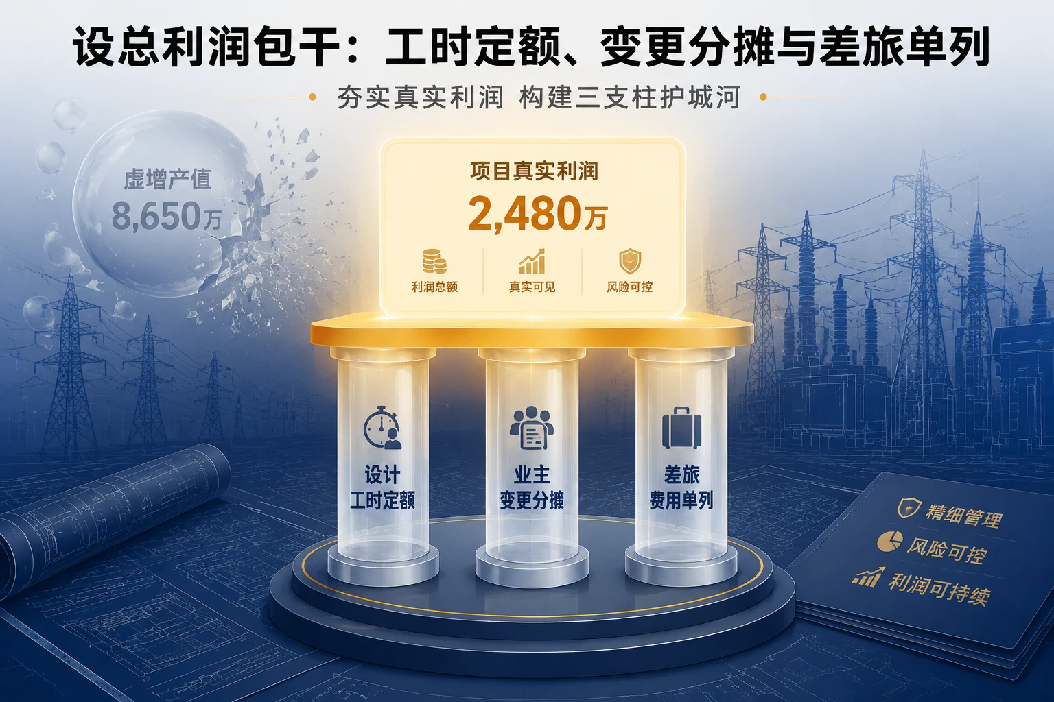电力设计院设总利润包干：工时定额、业主变更分摊与差旅单列（2026年版）