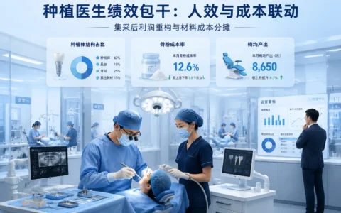 集采后种植医生绩效包干方案：椅旁人效与骨粉成本分摊模型
