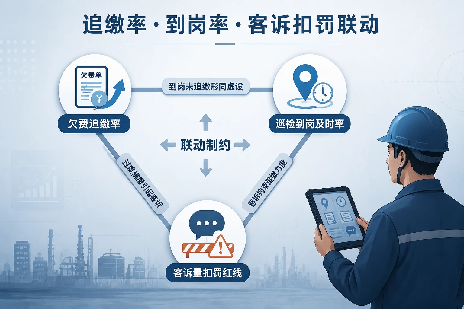 路侧停车巡检班长欠费追缴包干表：追缴率、到岗率与客诉扣罚（2026年版）