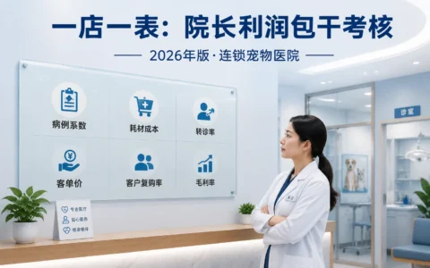 连锁宠物医院院长利润包干考核表：病例系数、耗材成本与转诊率模板（2026年版）