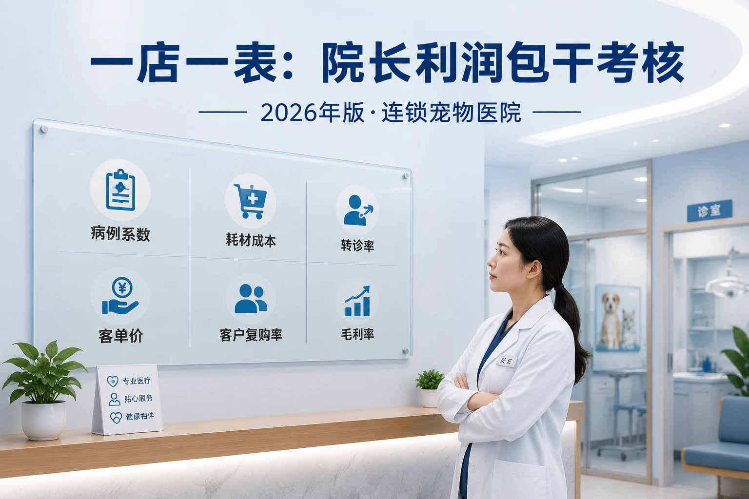 连锁宠物医院院长包干表：病例系数、耗材成本与转诊率考核（2026年版）