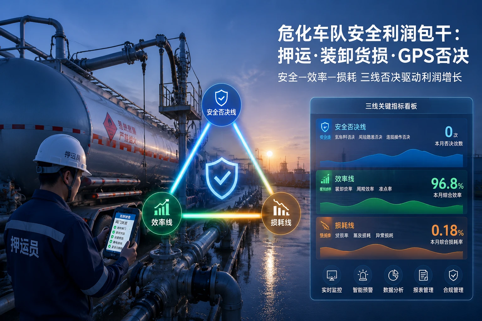 2026年危化物流车队安全利润包干：押运人效、装卸货损与GPS否决