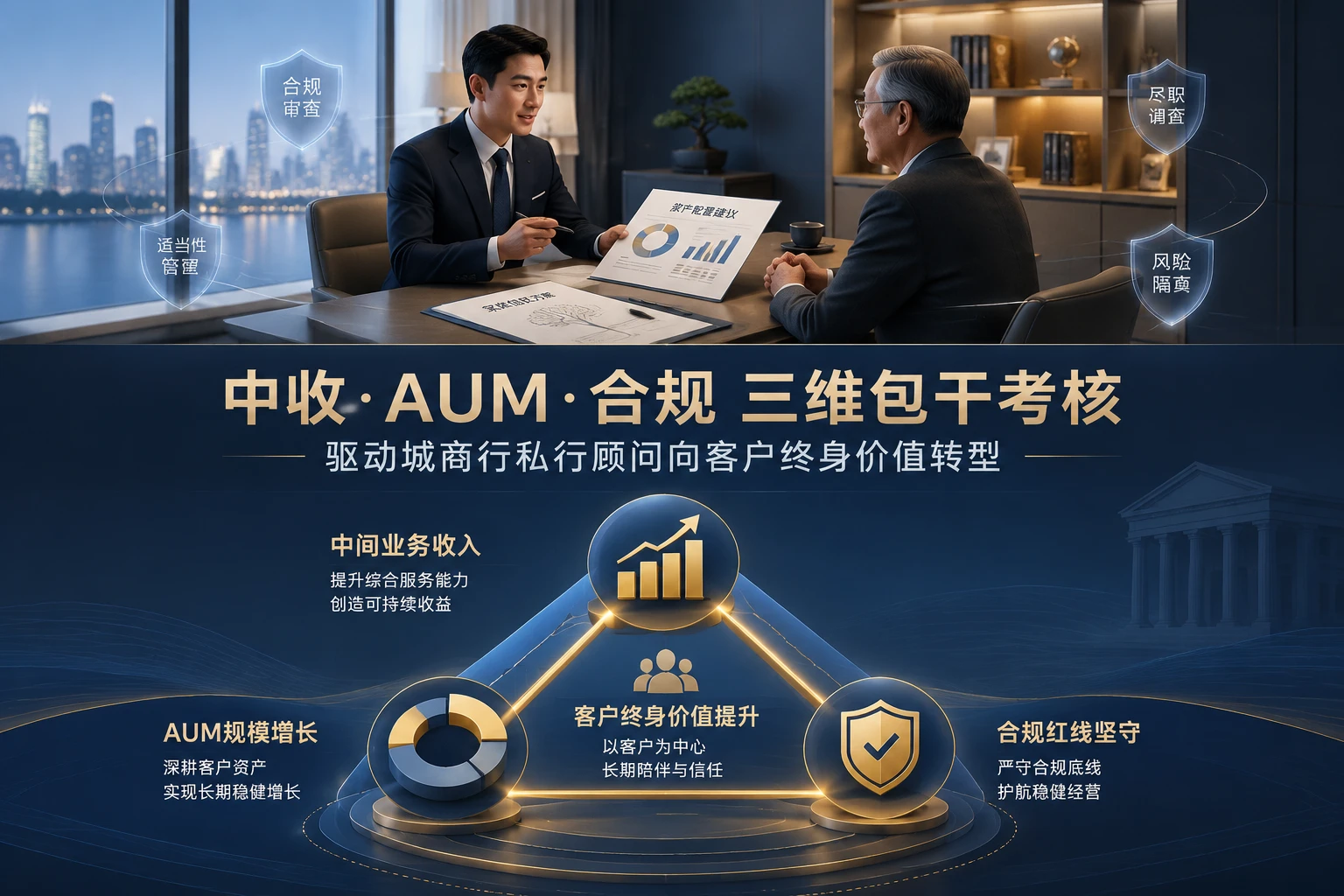 2026年城商行私行顾问包干机制：中收、AUM与合规三维考核