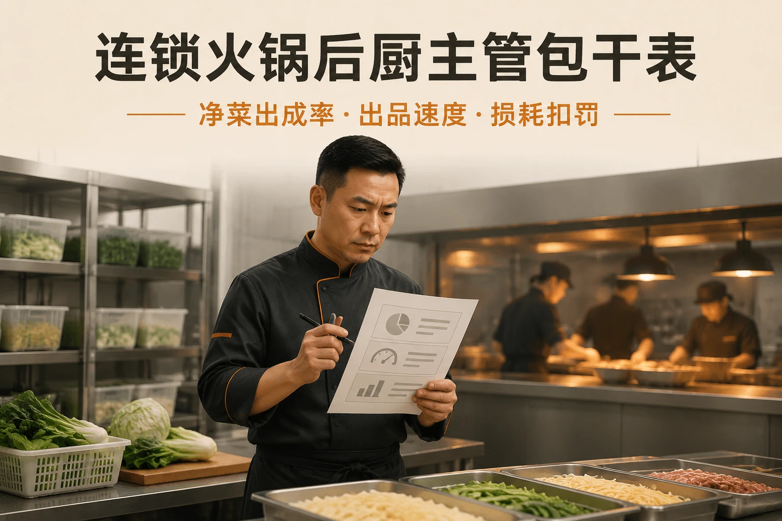 连锁火锅后厨主管包干表：净菜出成率、出品速度与损耗扣罚（2026年版）