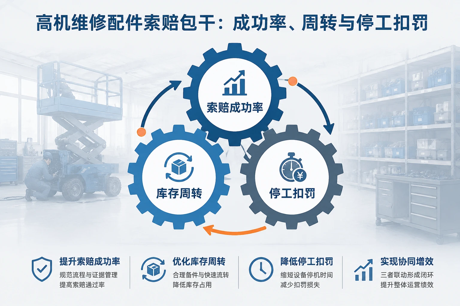 高机维修配件索赔包干：成功率、周转与停工扣罚（2026年版）