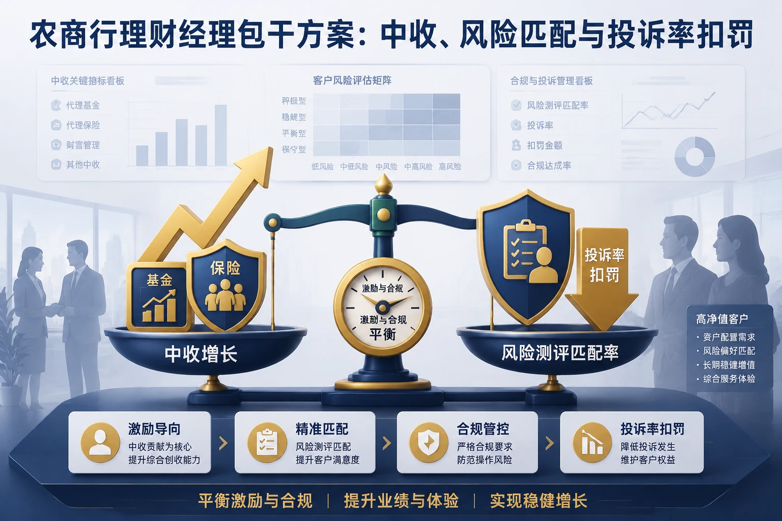 农商行理财经理包干方案：中收、风险匹配与投诉率扣罚