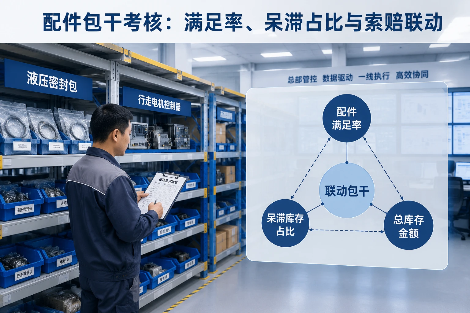 2026年高机租赁维修中心配件包干考核:配件满足率、呆滞库存占比与索赔成功率联动