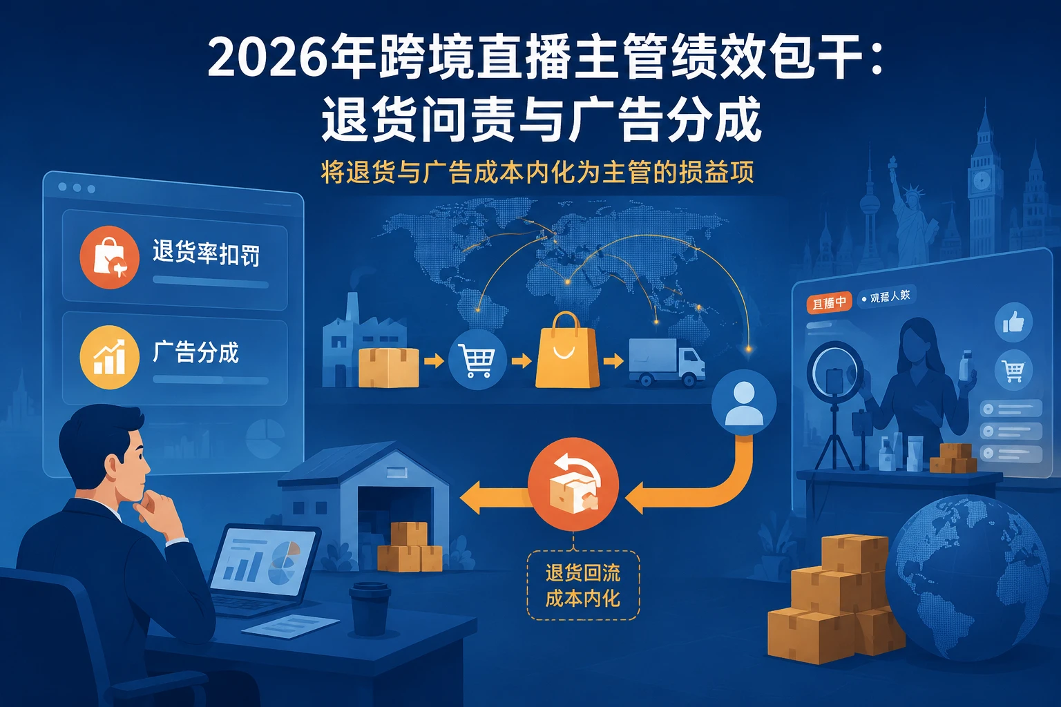 2026年跨境直播主管绩效包干：退货问责与广告分成机制