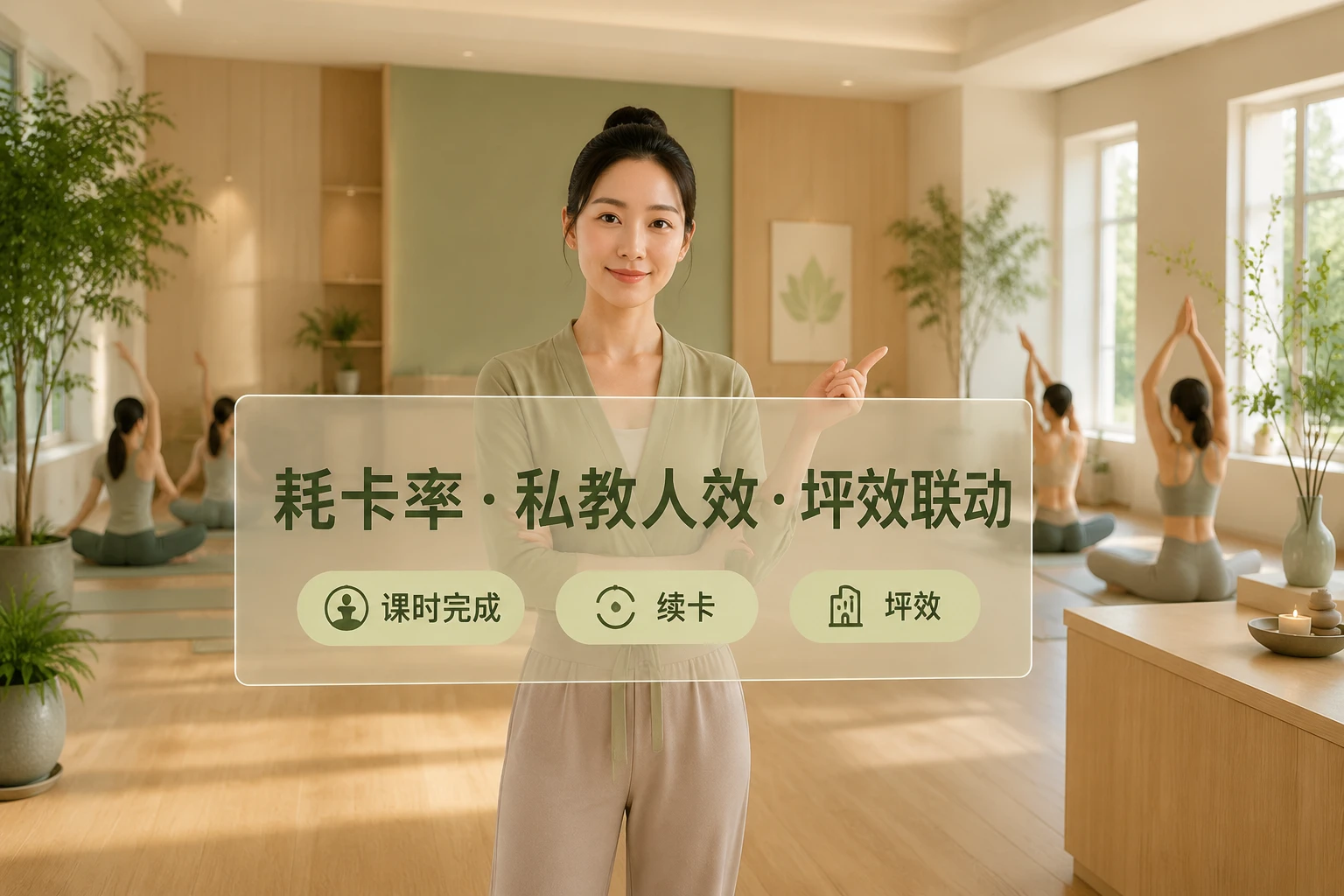 2026年瑜伽馆店长包干考核表:耗卡率、私教人效与坪效联动