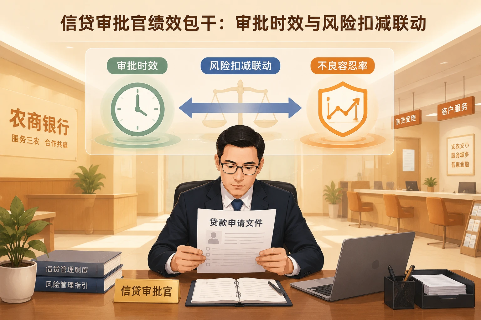 2026年农商行信贷审批官绩效包干表：审批时效与风险扣减联动设计