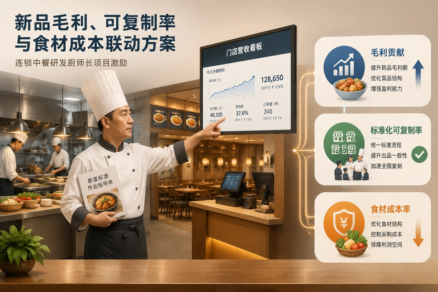 连锁中餐研发厨师长项目激励:新品毛利、可复制率与食材成本联动方案(2026年版)