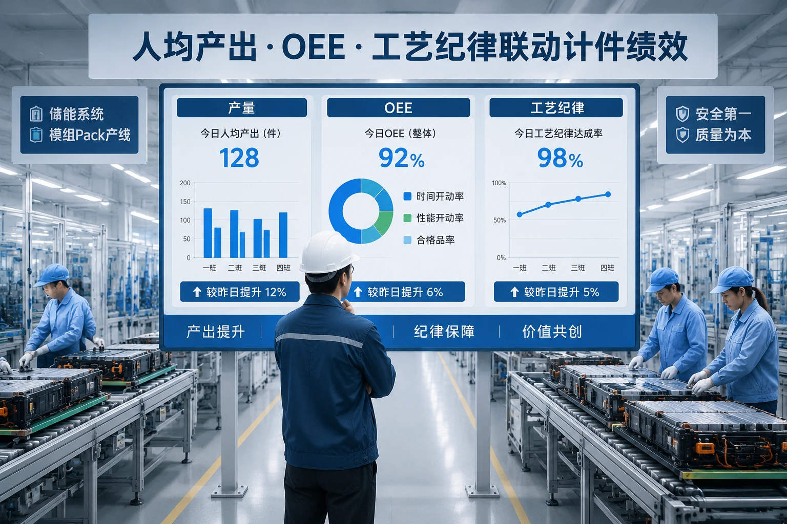 储能装配车间计件绩效模板:人均产出、OEE与工艺纪律联动(2026年版)