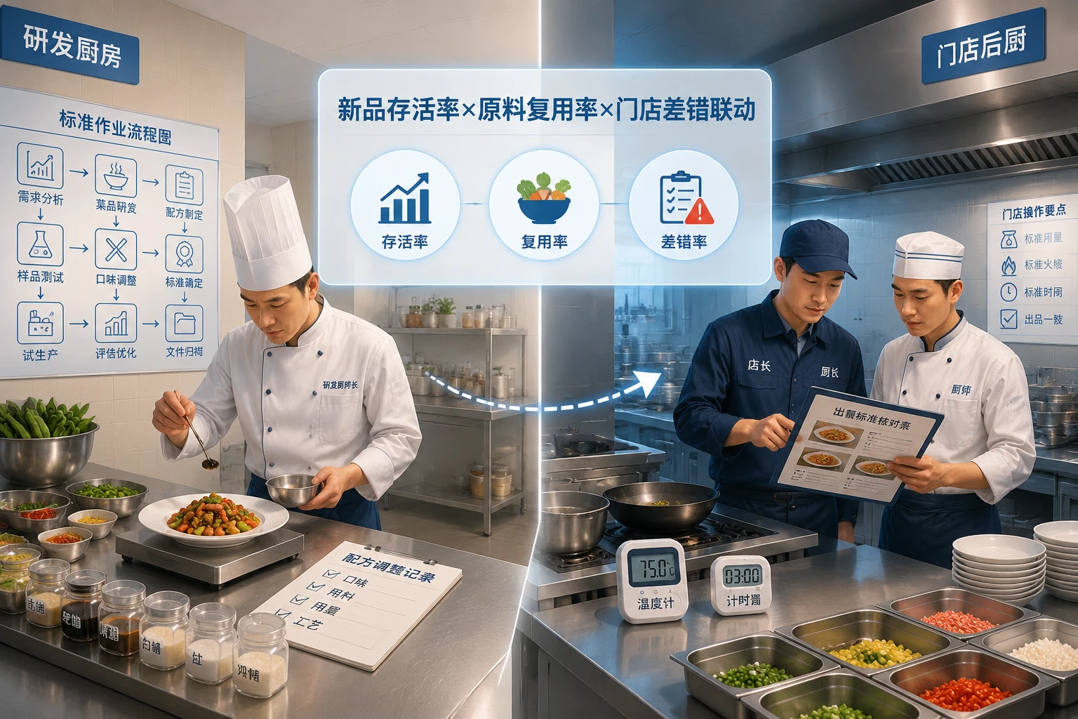 连锁中餐研发厨师长项目激励:新品存活率、原料复用率与门店差错联动设计(2026年版)