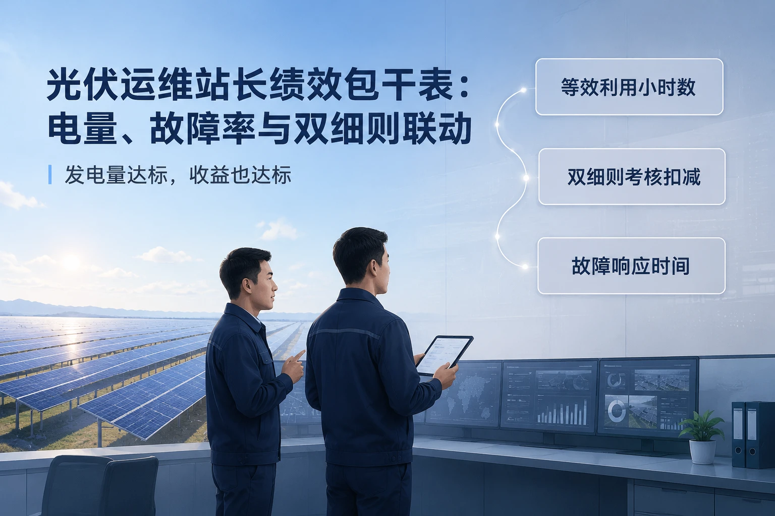 光伏运维站长绩效包干表：电量、故障率与双细则联动（2026年版）