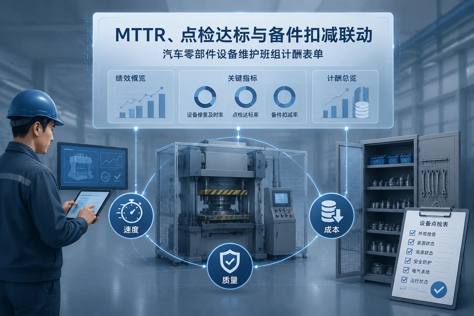 2026年设备维护班组计酬表单:MTTR、点检达标与备件扣减联动