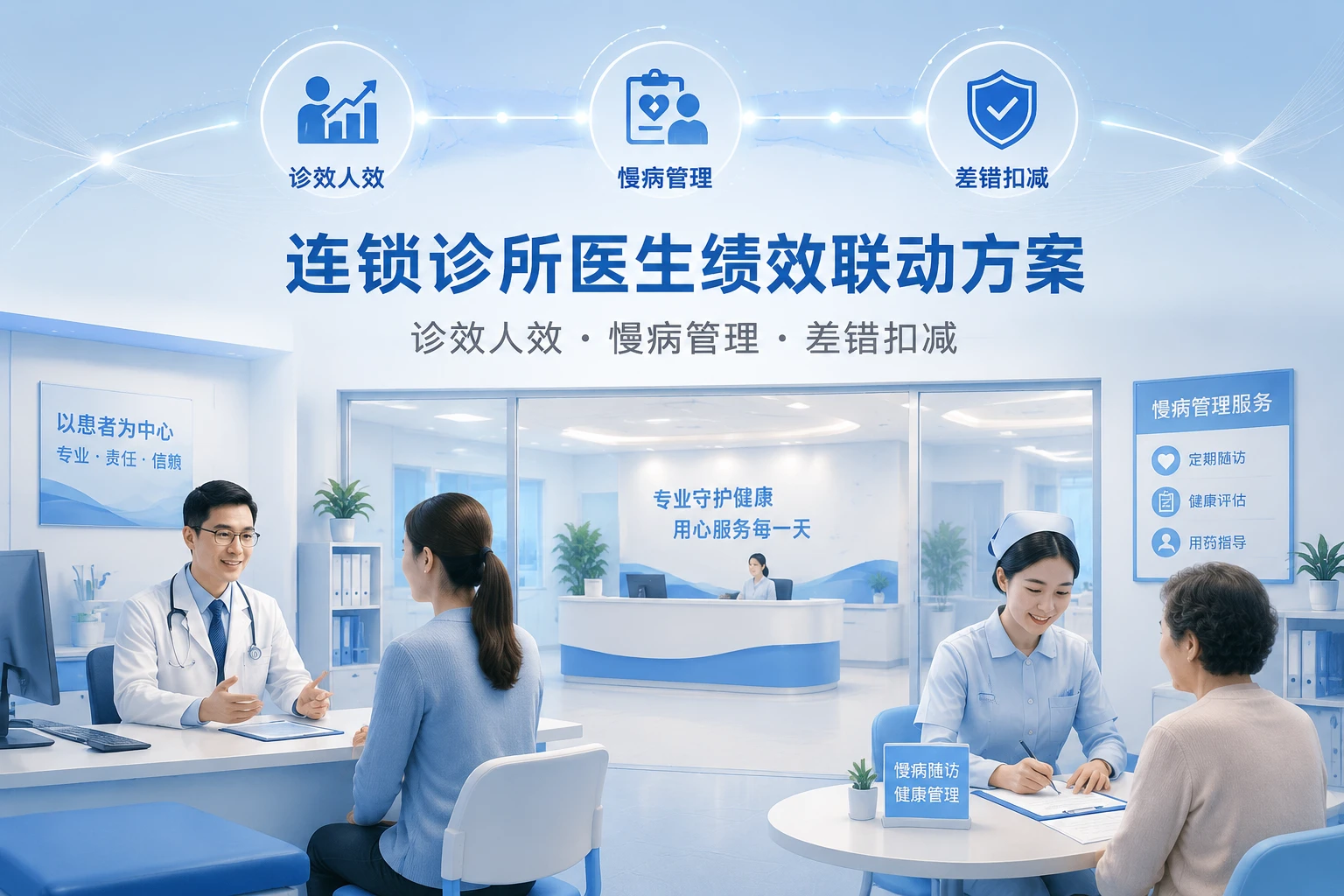 2026年连锁诊所医生绩效方案:诊效人效、慢病管理与差错扣减联动