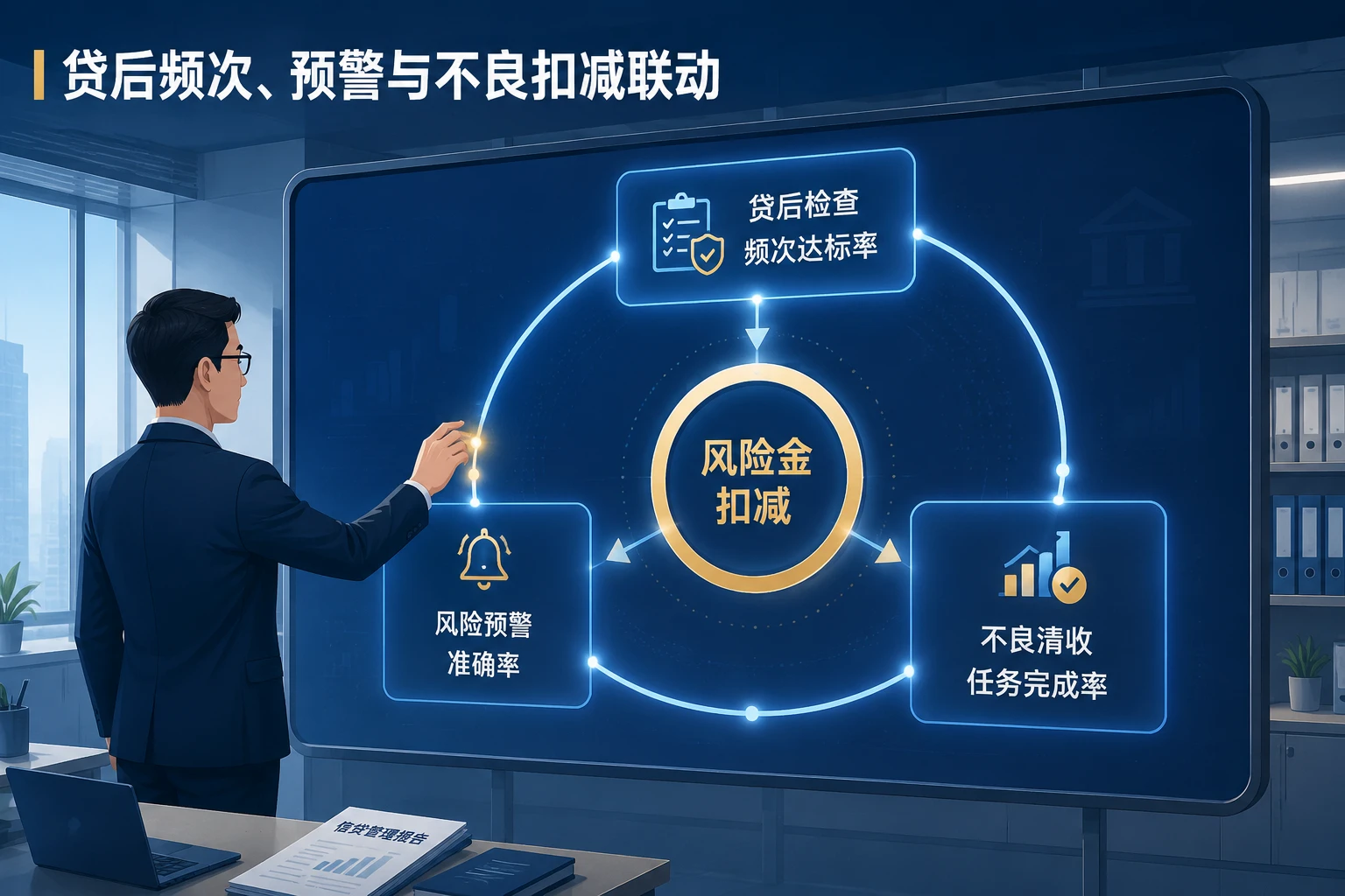 2026年信贷管理部经理绩效包干:贷后频次、预警与不良扣减联动
