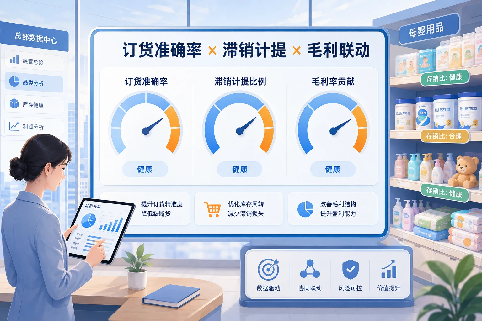 2026年连锁母婴品类买手绩效包干表：订货准确率、滞销计提与毛利联动