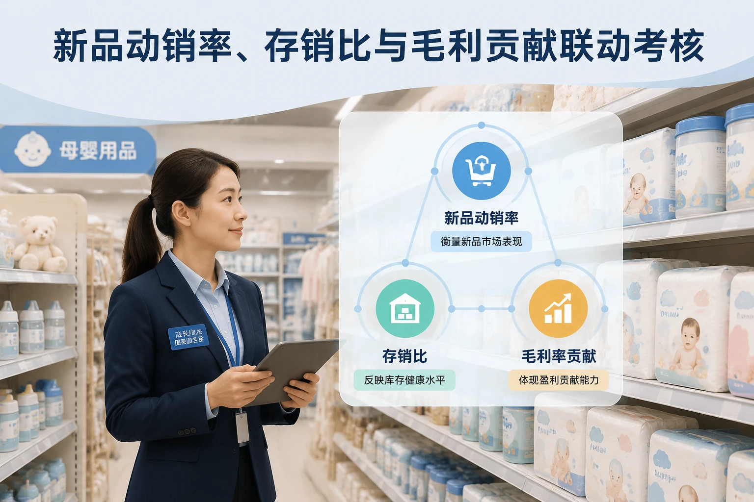 2026年连锁母婴品类买手经营考核表:新品动销率、存销比与毛利贡献联动