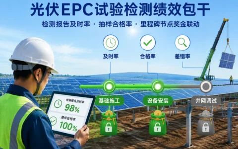 光伏EPC试验检测绩效包干：检测报告及时率、抽样合格率与里程碑节点奖金联动方案（2026年版）