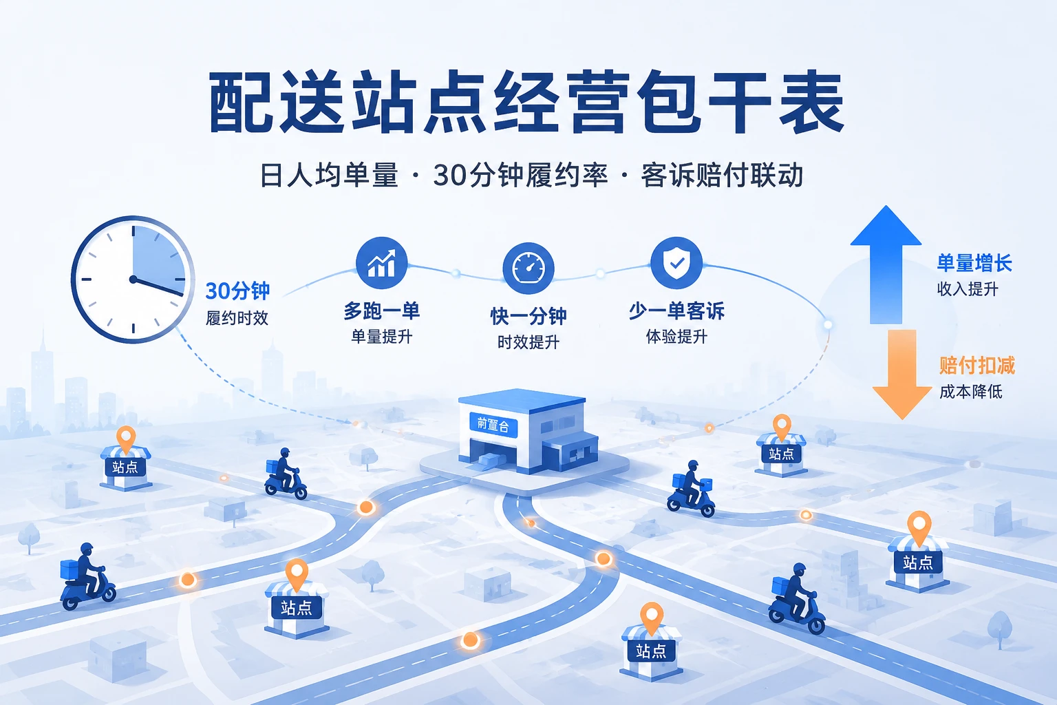 配送站点经营包干表：日人均单量、30分钟履约率与客诉赔付联动（2026年版）