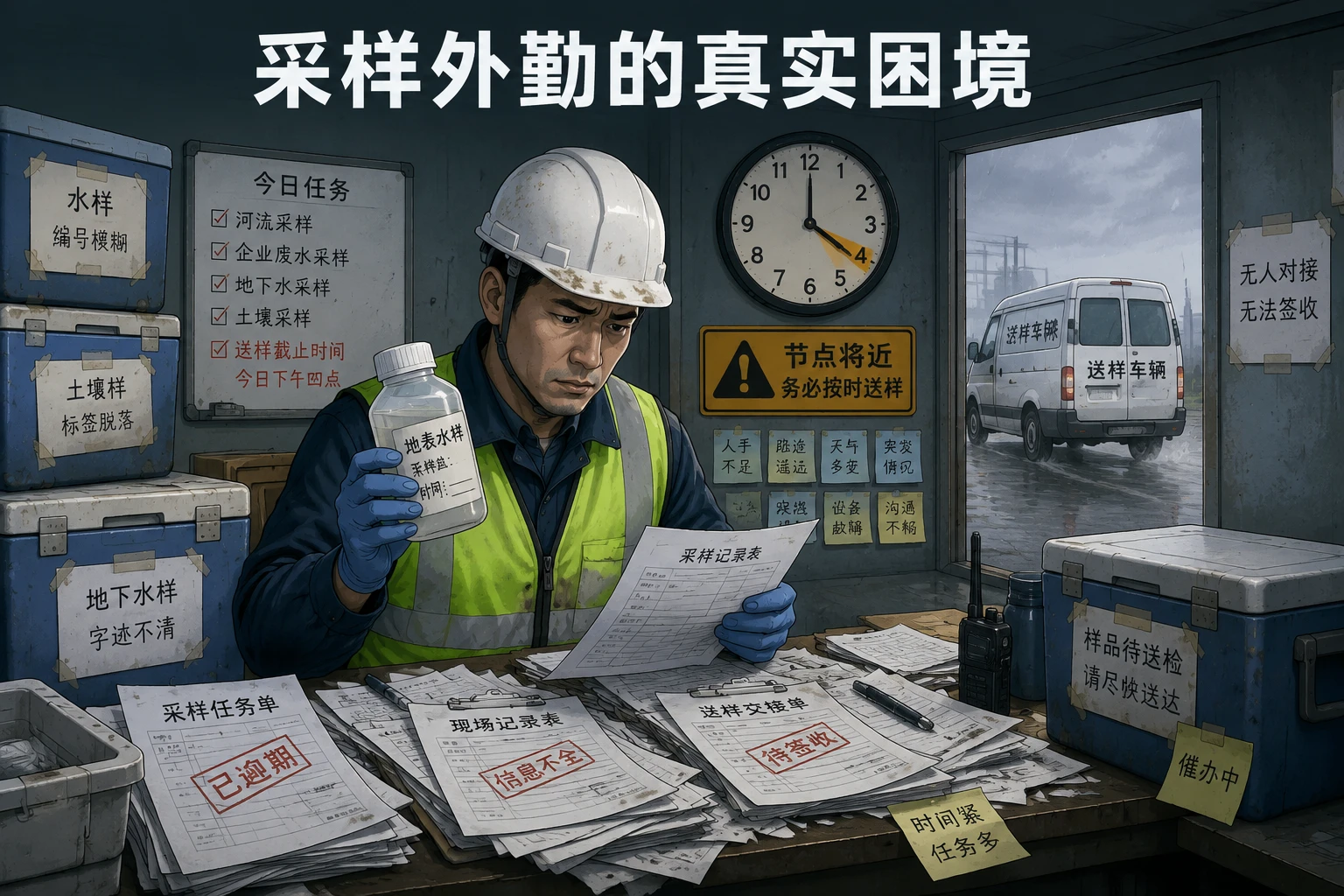 2026年环保监测外勤采样绩效包干表:批次量、合规率与委托送样闭环联动