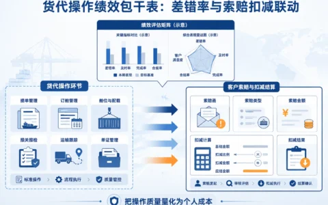 2026年货代操作绩效包干表设计指南：单证差错率、订舱及时率与客户索赔扣减联动
