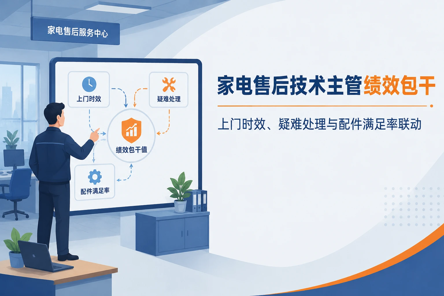2026年家电售后技术主管绩效包干:上门时效、疑难处理与配件满足率联动