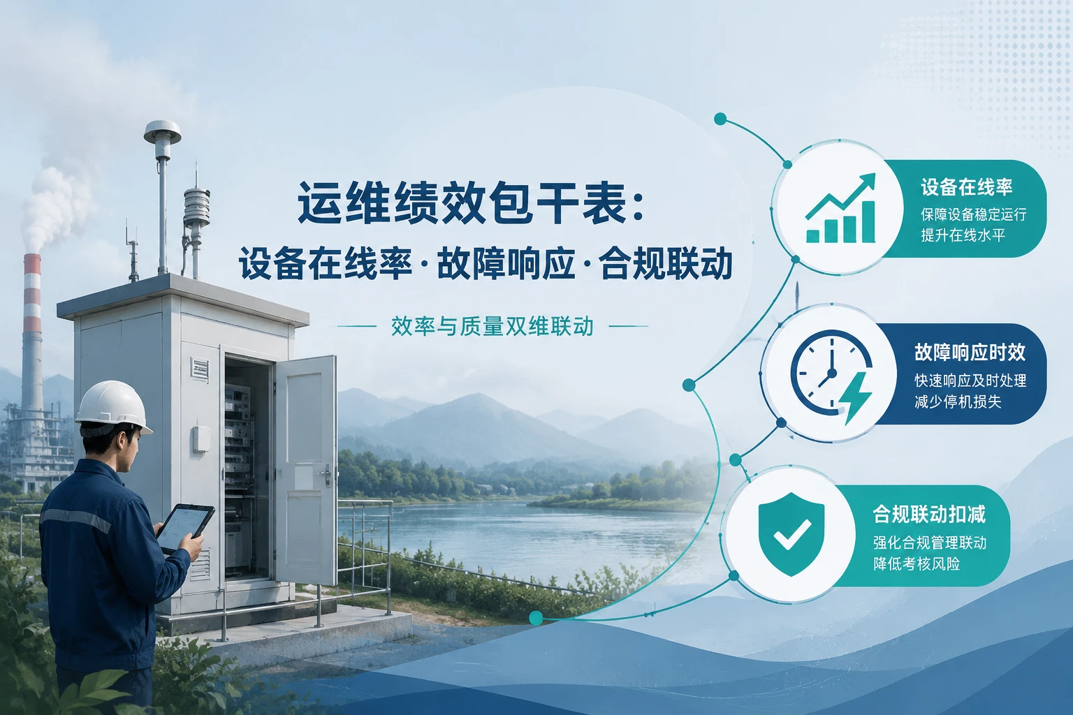 2026年在线监测运维绩效包干表：设备在线率、故障响应与合规扣减联动