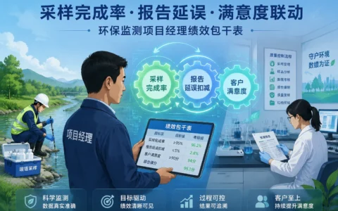 环保监测项目经理绩效包干表：采样完成率、报告延误与满意度联动考核模板