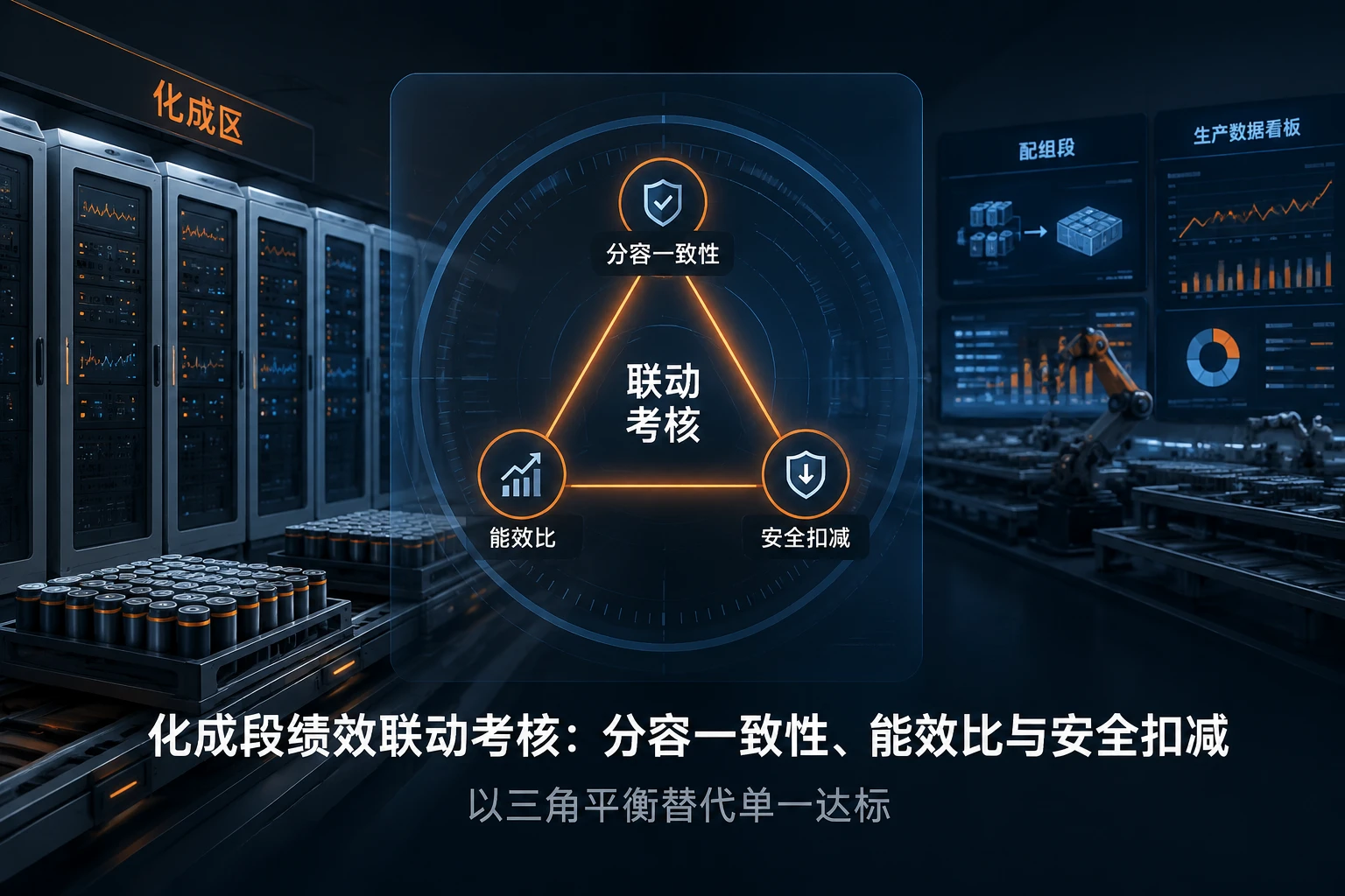 化成段绩效联动考核：分容一致性、能效比与安全扣减案例