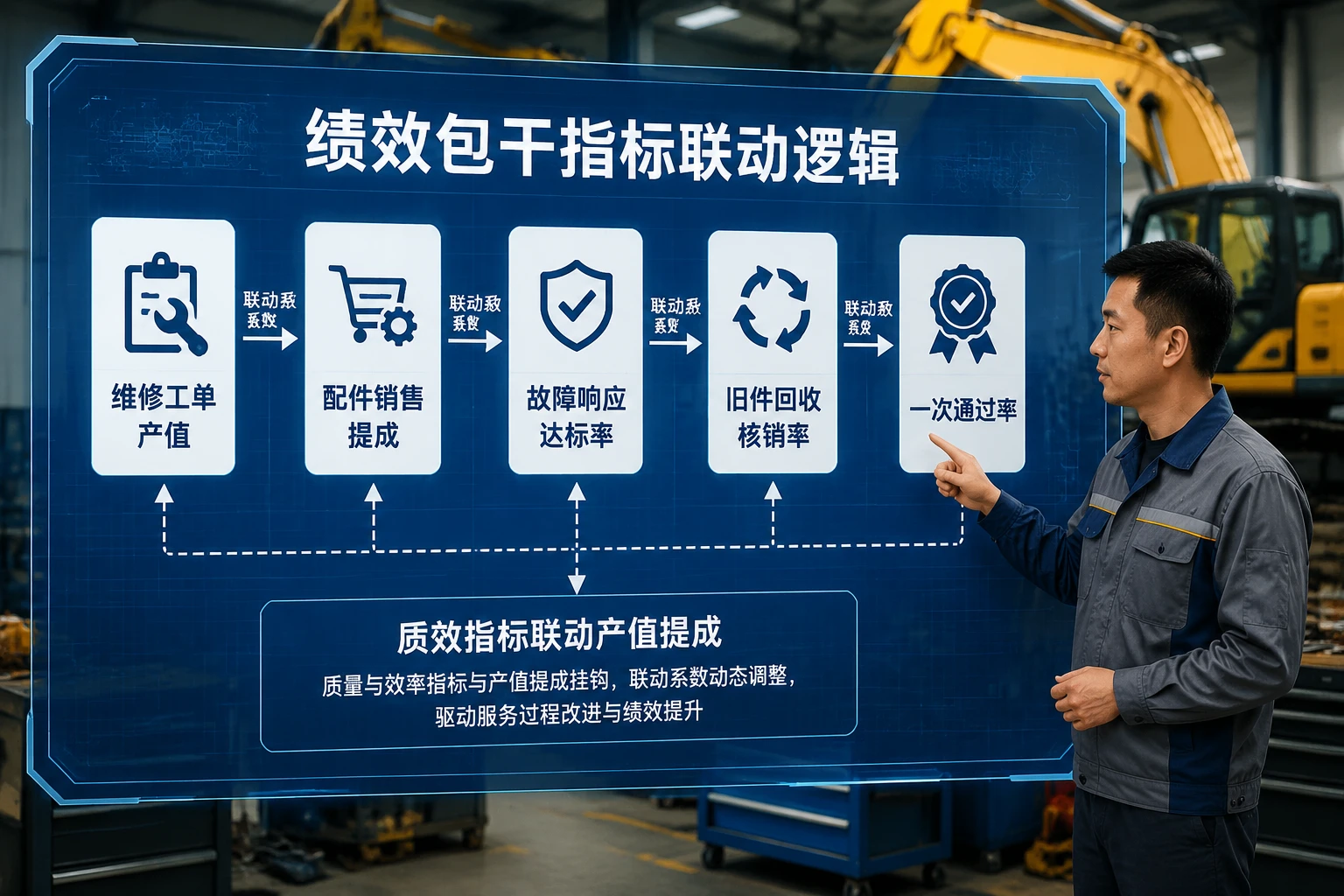挖掘机服务主管绩效包干表：故障响应、旧件核销与一次通过率（2026年版）