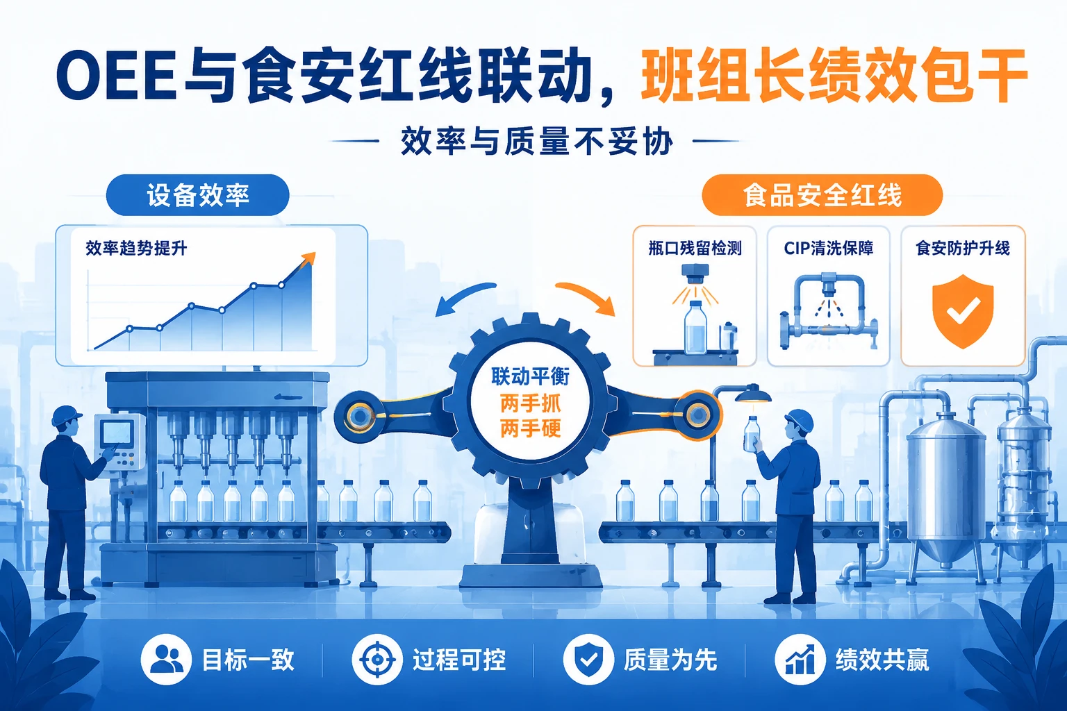 饮料灌装线班组长绩效包干表：OEE、残留缺陷率与CIP合规联动（2026年版）