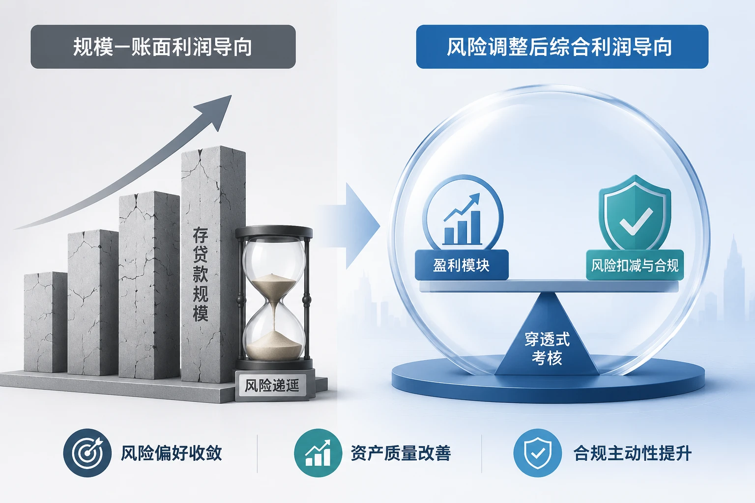 城商行支行长存量风险穿透考核:综合利润、不良与普惠联动