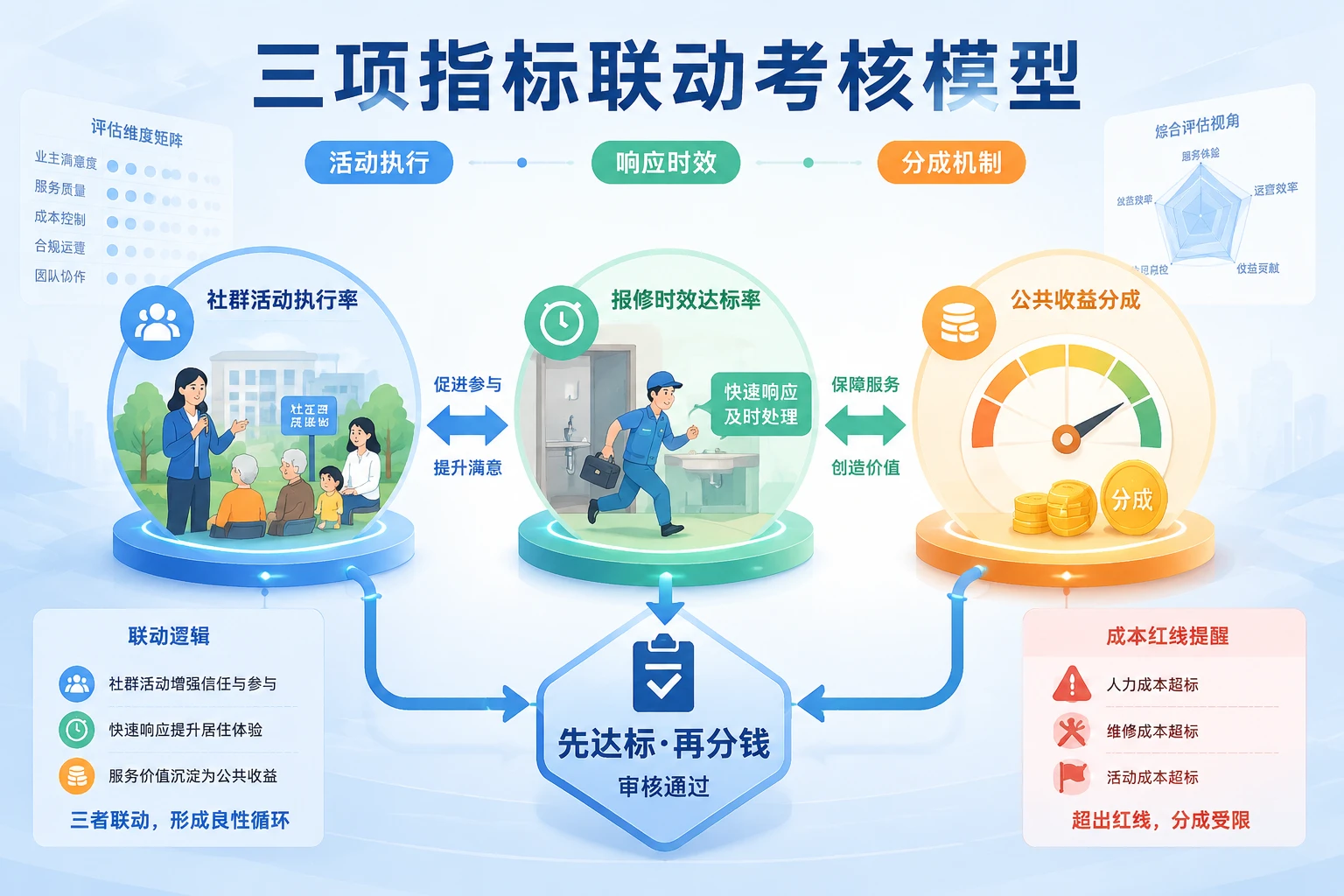 2026年住宅物业项目经理包干考核表:社群活动率、报修时效与公共收益分成