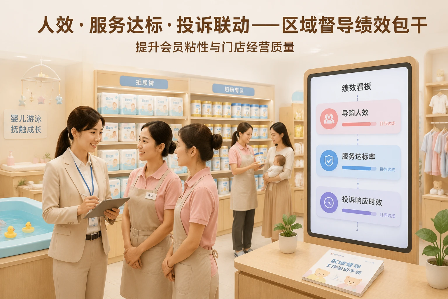 母婴连锁区域督导绩效包干模板：人效、服务达标与投诉联动（2026年版）