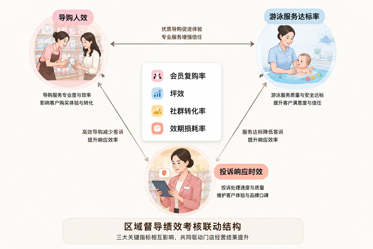 母婴连锁区域督导绩效包干模板：人效、服务达标与投诉联动（2026年版）