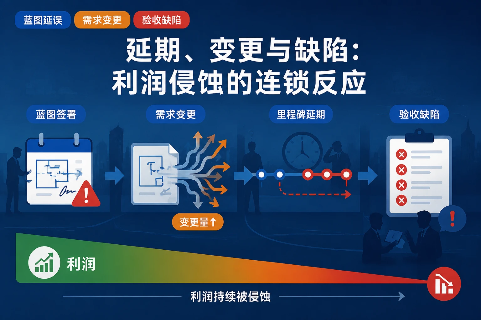 企业服务交付经理绩效包干：项目毛利、里程碑延期与验收缺陷联动