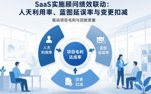 2026年SaaS实施顾问绩效三维联动：人天利用率、蓝图延误率与变更扣减实操框架