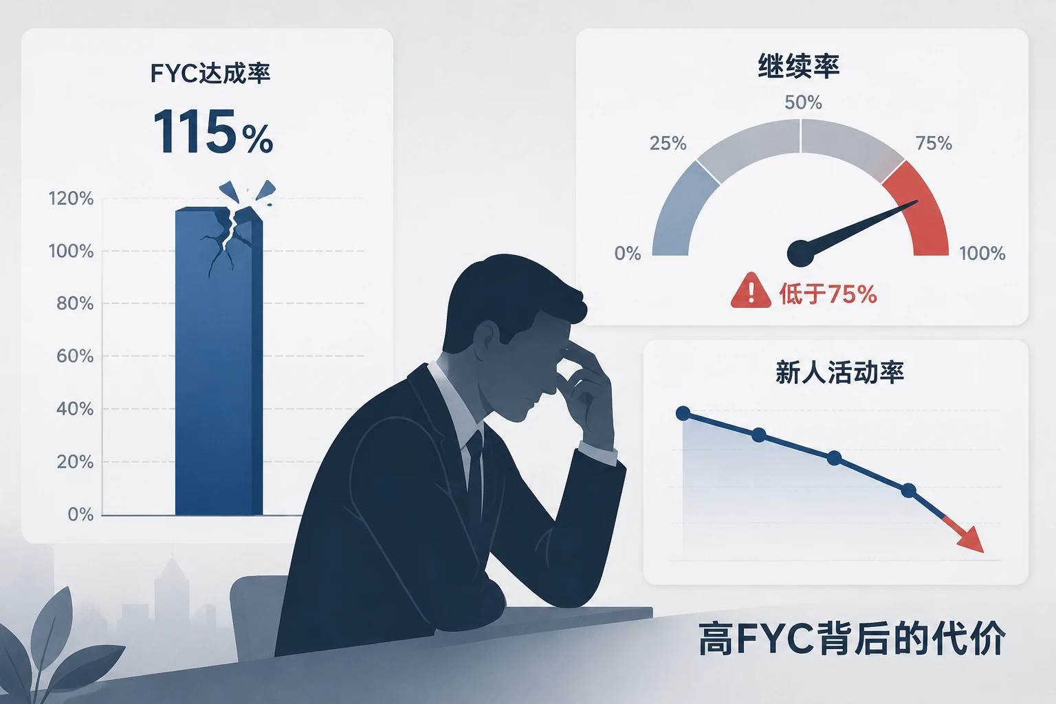 寿险营业部经理包干:FYC、继续率、新人活动率三率挂钩(2026年版)