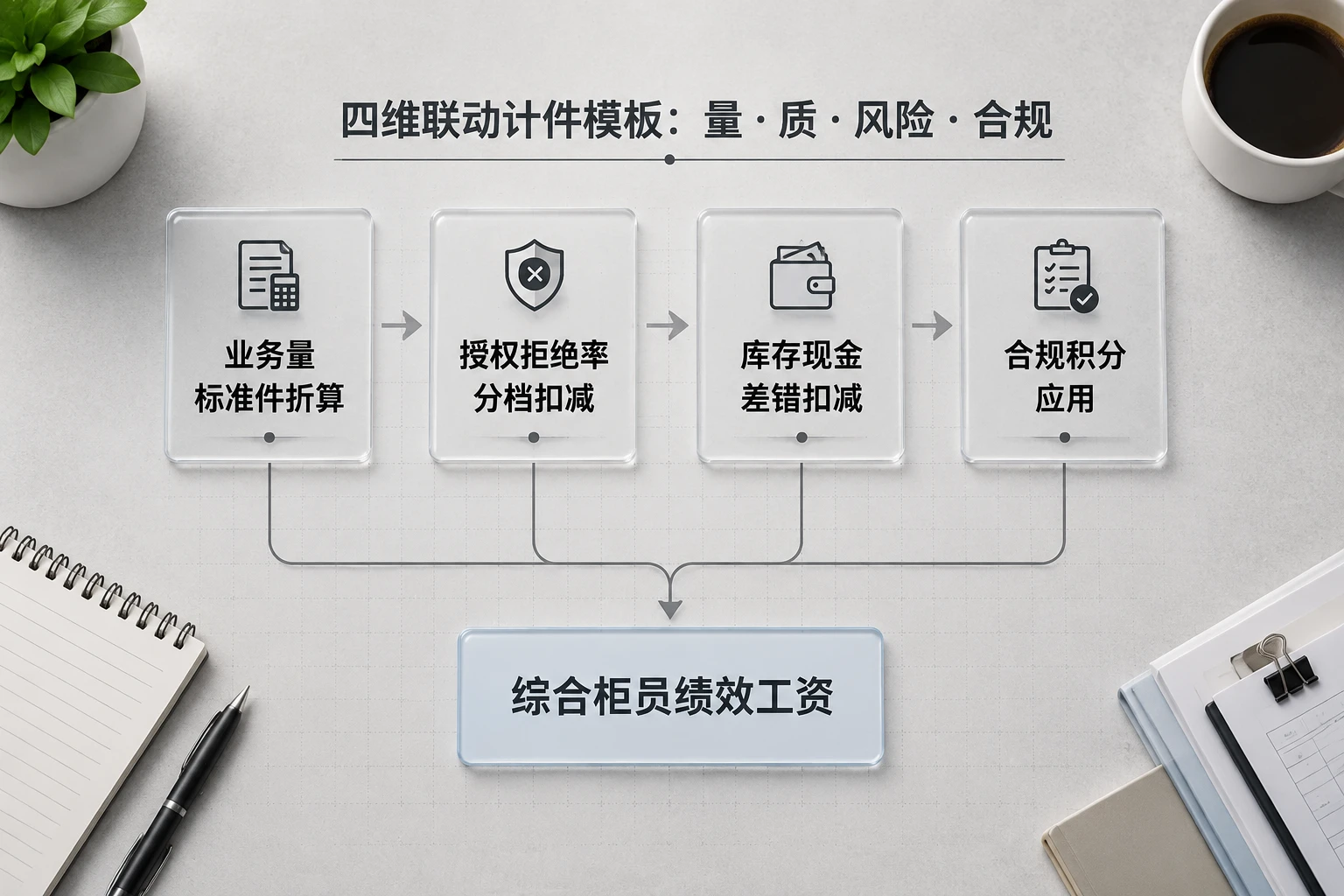 2026年农商行综合柜员计件薪酬模板:业务量、授权拒绝率与现金差错联动