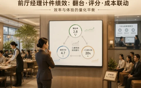 2026年连锁正餐前厅经理计件绩效模板：翻台率、服务评分与人工成本占比联动设计