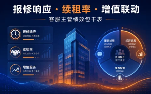 2026年写字楼物业客服主管绩效包干模板与设计指南：报修响应、续租率与增值联动