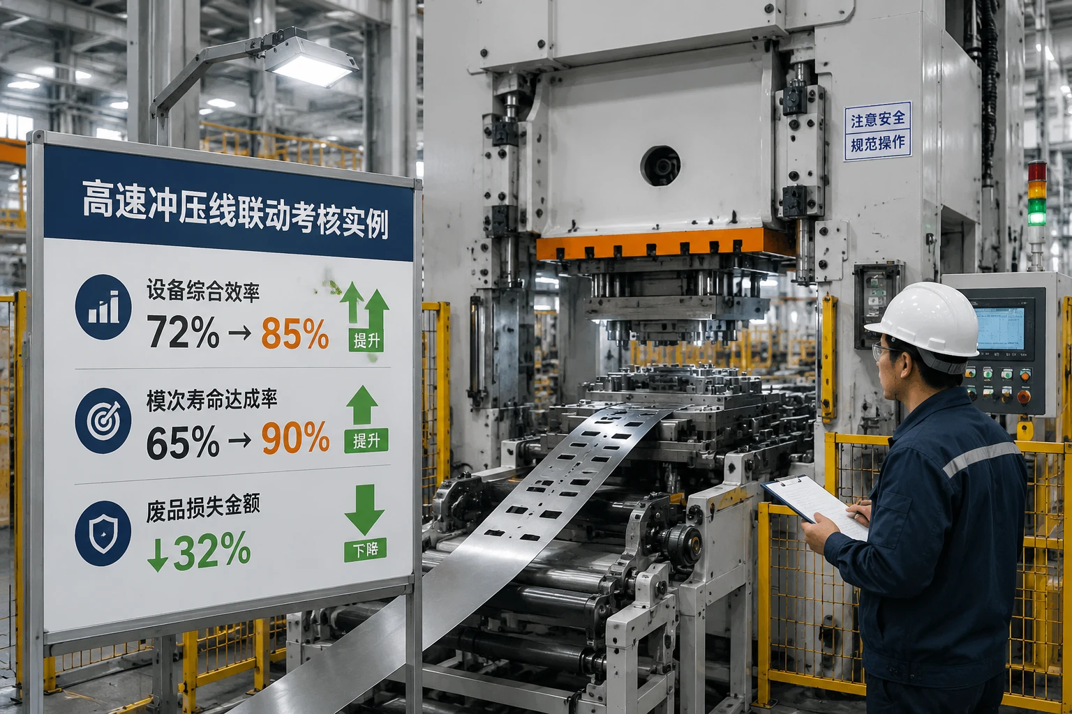 冲压班组绩效包干设计：设备OEE、模次寿命与废品损失金额联动