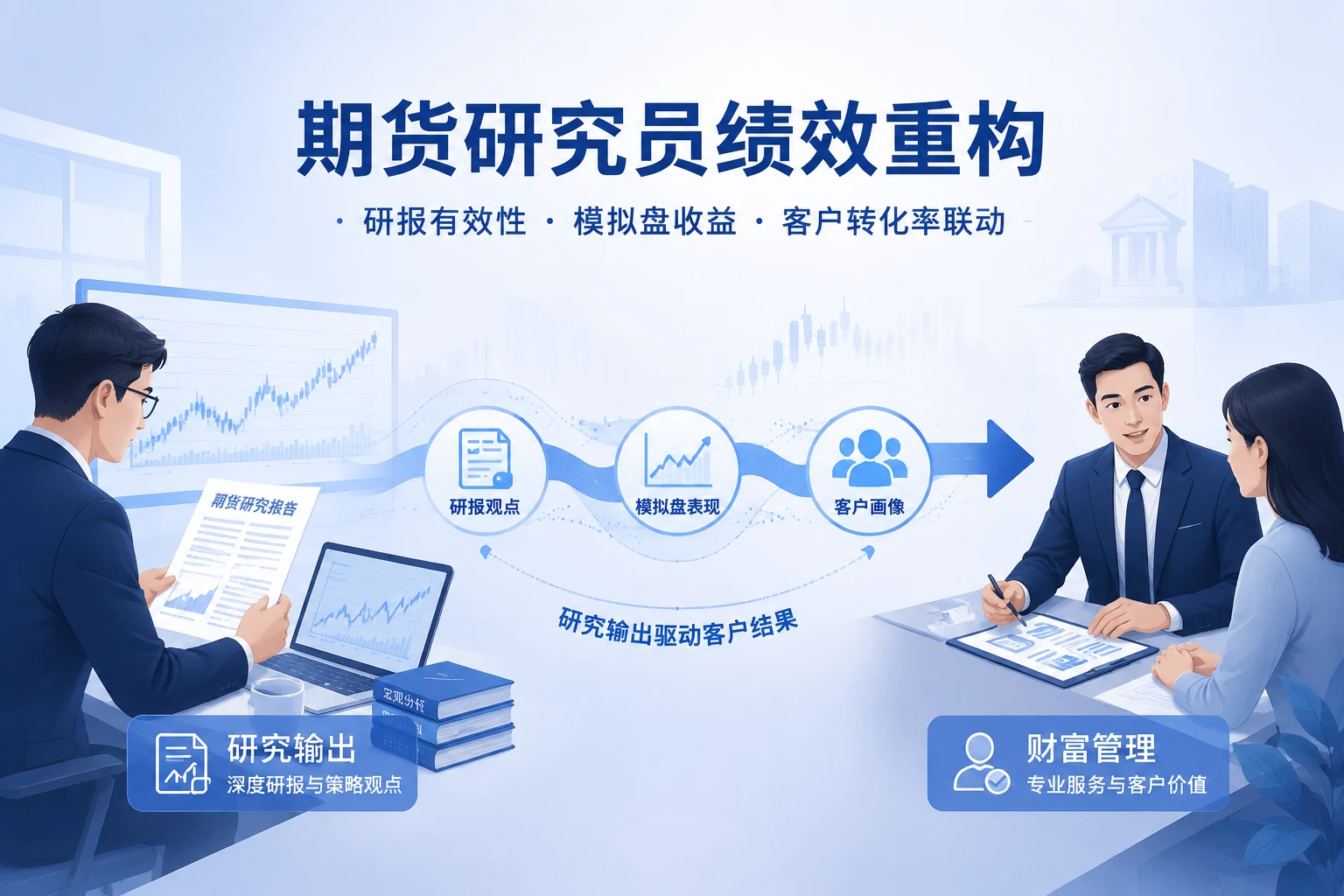 期货研究员绩效重构:研报有效性、模拟盘收益与客户转化率联动